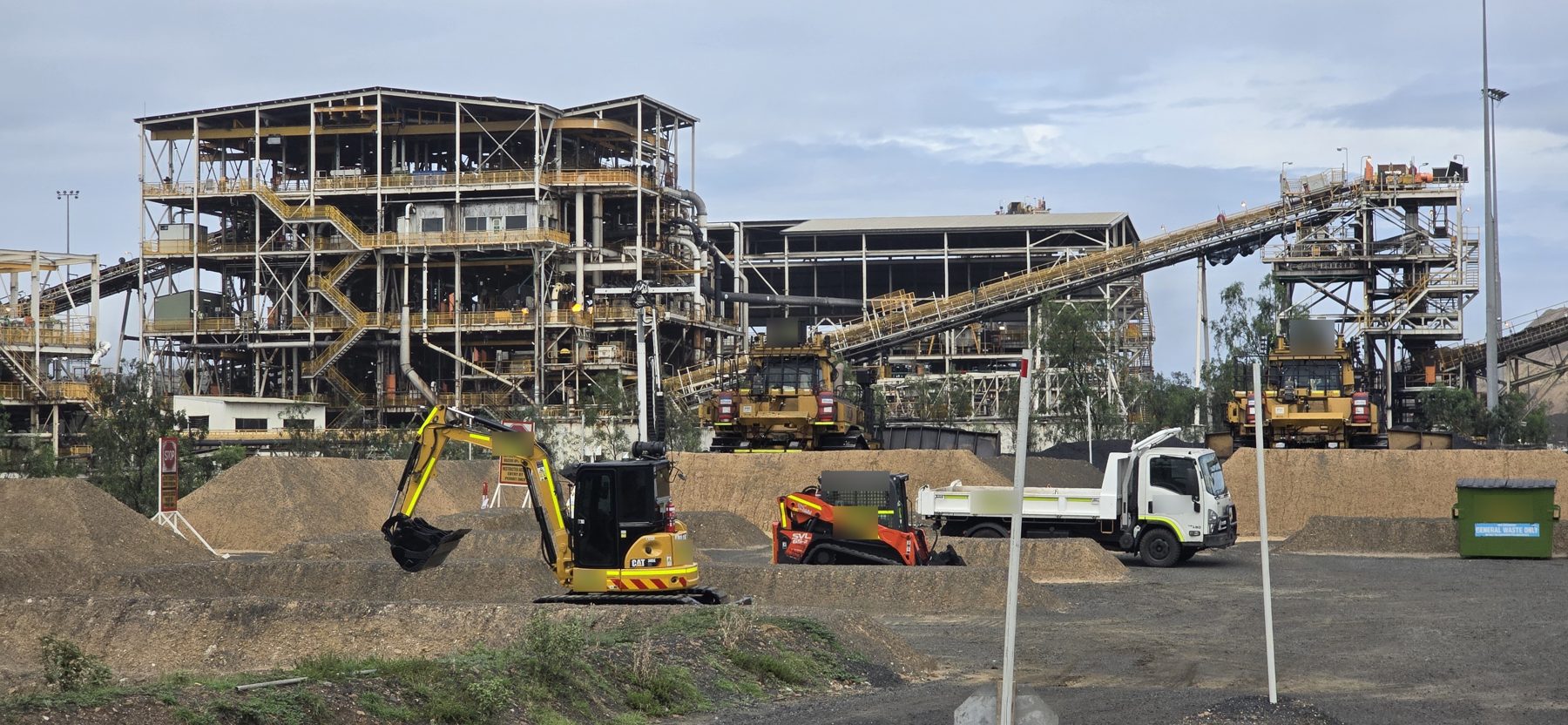 Heavy equipment working at a Bowen Basin coal mine site